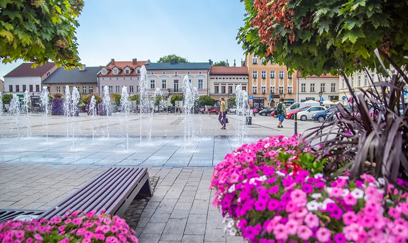 Náměstí ve městě Osvětim